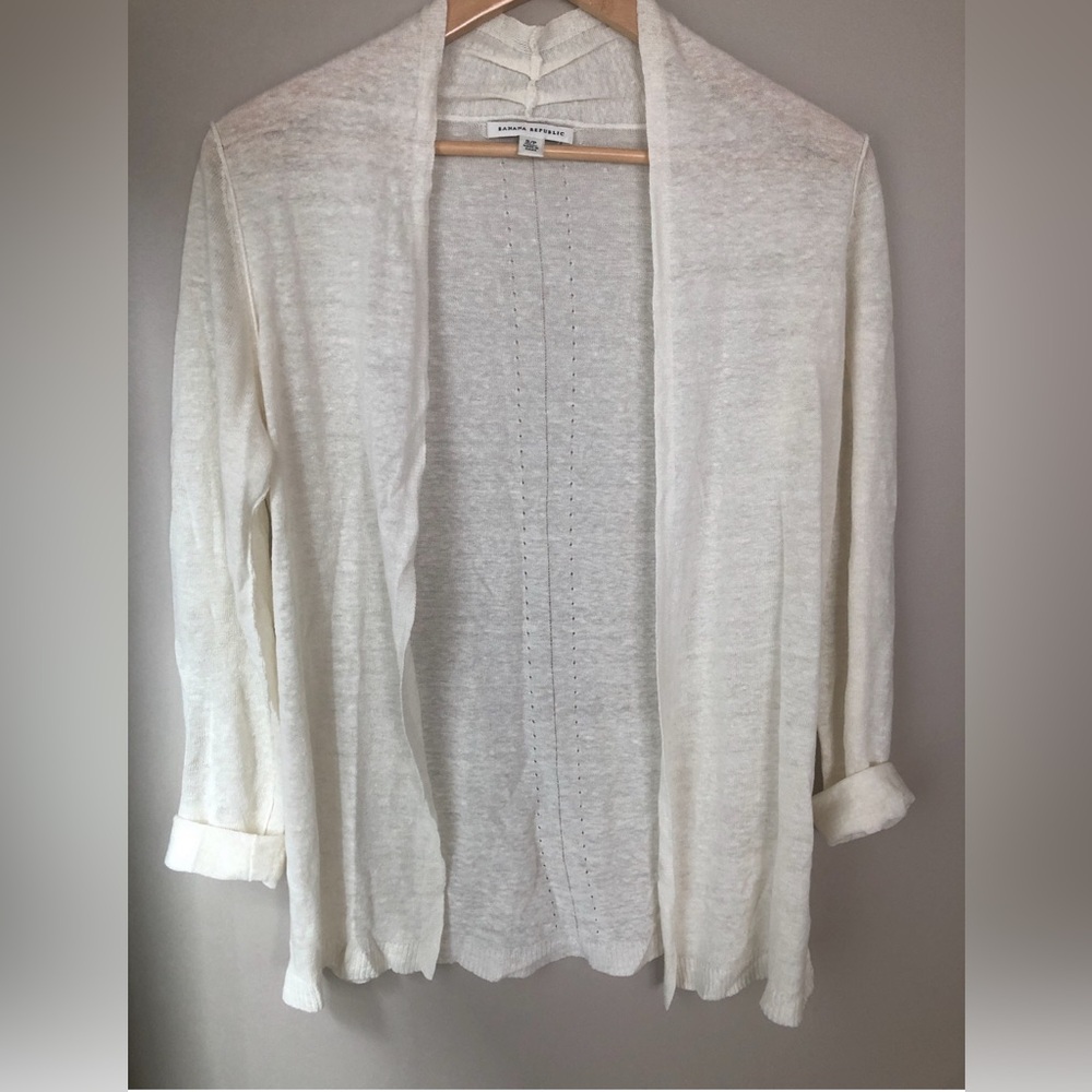 Banana Republic Linen Cream Sweater